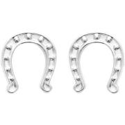 Boucles oreilles Brillaxis Boucles d'oreilles fer à cheval argent rhod...