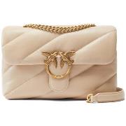 Sac à main Pinko Sac Classic Love Bag Puff en cuir nappa beige