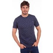 T-shirt Camberabero Tee-shirt manches courtes avec poitrine bleu marin...