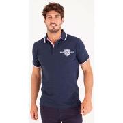 T-shirt Camberabero Polo uni col popeline imprimée avec broderies