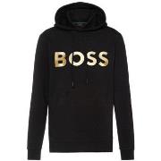 Sweat-shirt BOSS SWEAT A CAPUCHE SOODY NOIR LOGO IMPRIMÉ DORÉ