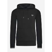 Sweat-shirt Fred Perry Sweat à capuche avec pointes - noir