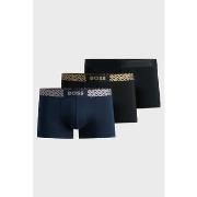 Caleçons BOSS Lot de 3 boxers noirs et bleus