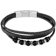 Bracelets Lotus Bracelet homme Style Men In Black 3 rangs