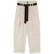 Pantalon Pinko Pantalon de chargement rose surdimension beige