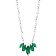 Collier Brillaxis Collier en argent rhodié et Oxydes verts