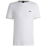 T-shirt BOSS T-SHIRT TAUL EN COTON STRETCH À RAYURES ET LOGO BLANC