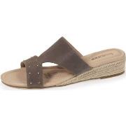 Mules Isotoner Mules Femme cloutées Talon corde Taupe