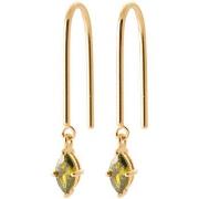 Boucles oreilles Brillaxis Boucles d'oreilles pendantes losange vert