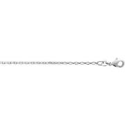 Collier Brillaxis Chaîne maille forçat argent rhodié 42cm