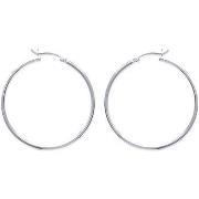 Boucles oreilles Brillaxis Créoles argent 40mm