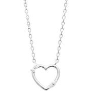 Collier Brillaxis Collier argent rhodié coeur avec oxydes