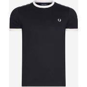 T-shirt Fred Perry T-shirt à bandes - noir