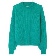 Pull American Vintage Pull East Turtleneck Femme Duck Blue Melange