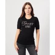 T-shirt Guess T-shirt noir avec mini clous