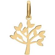 Boucles oreilles Brillaxis Pendentif arbre de vie or jaune 9 carats