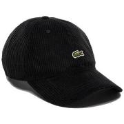 Casquette Lacoste CASQUETTE NOIRE EN VELOURS DE COTON