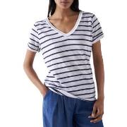 T-shirt Salsa Tee Shirt LIN Stripe Navy