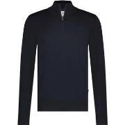 Sweat-shirt State Of Art Pull Half Zip Estate Marine