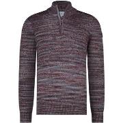 Sweat-shirt State Of Art Pull Half Zip Bordeaux Mélanger