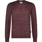 Sweat-shirt State Of Art Pull Col-V Mélanger Bordeaux