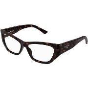 Lunettes de soleil Balenciaga BB0372O Cadres Optiques, Havana/Transpar...