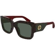 Lunettes de soleil Gucci GG1663S Lunettes de soleil, Havana/Vert, 52 m...