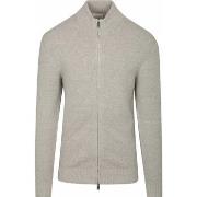 Sweat-shirt Profuomo Cardigan Laine Boiled Gris