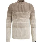 Sweat-shirt Vanguard Pull Knitted Rayures Beige