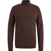 Sweat-shirt Vanguard Pullover Col Roulé Structure Marron