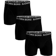 Caleçons Björn Borg Boxers Cotton Stretch 3-Pack Noir