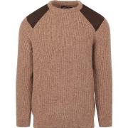 Sweat-shirt Barbour Pullover Raisthorpe Laine d'Agneau Beige