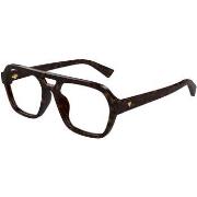 Lunettes de soleil Bottega Veneta BV1336OA Cadres Optiques, Havana/Tra...