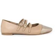 Chaussures Top3 MERCEDITA DE PIEL CON TRIPLE TIRA BEIGE 24660