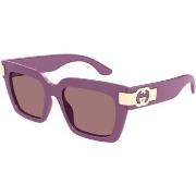 Lunettes de soleil Gucci GG1689S Lunettes de soleil, Violet/Marron, 54...