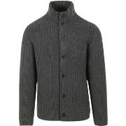 Sweat-shirt Marc O'Polo Cardigan Heavy Gauge Mix Laine Anthracite