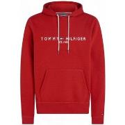 Gilet Tommy Hilfiger Felpa Logo Cappuccio Rosso MW0MW11599