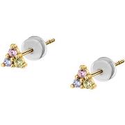 Boucles oreilles Cleor Boucles d'oreilles en Or 375/1000 et zircon