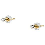 Bijoux Cleor Boucles d'oreilles en or 375/1000 et zircon