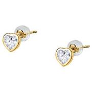 Bijoux Cleor Boucles d'oreilles en or 375/1000 et zircon