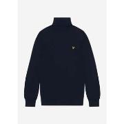 Pull Lyle &amp; Scott Pull à col roulé en coton mérinos - marine foncé