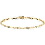 Bijoux Live Diamond Bracelet en or jaune recyclé 375/1000 et diamant d...