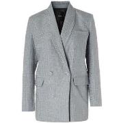 Veste Pinko Blazer oversize gris avec strass