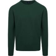 Sweat-shirt William Lockie Pull Laine D'Agneau Vert Foncé Tartan