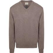 Sweat-shirt Gant Pull Col-V Hazelnut Melange