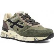 Chaussures Premiata Running Suede Sneaker Uomo Green Blue MICK-6870