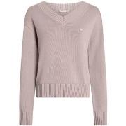 Sweat-shirt Calvin Klein Jeans Pull femme Ref 64285 PCF Beige