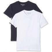 Debardeur enfant Kaporal Pack de 2 T-Shirts Garçon Nift Blanc/Navy