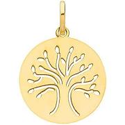 Pendentifs Brillaxis Médaille arbre de vie ajouré or 9 carats