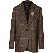 Veste Liu Jo Blazer à carreaux avec broche ornée de pierres